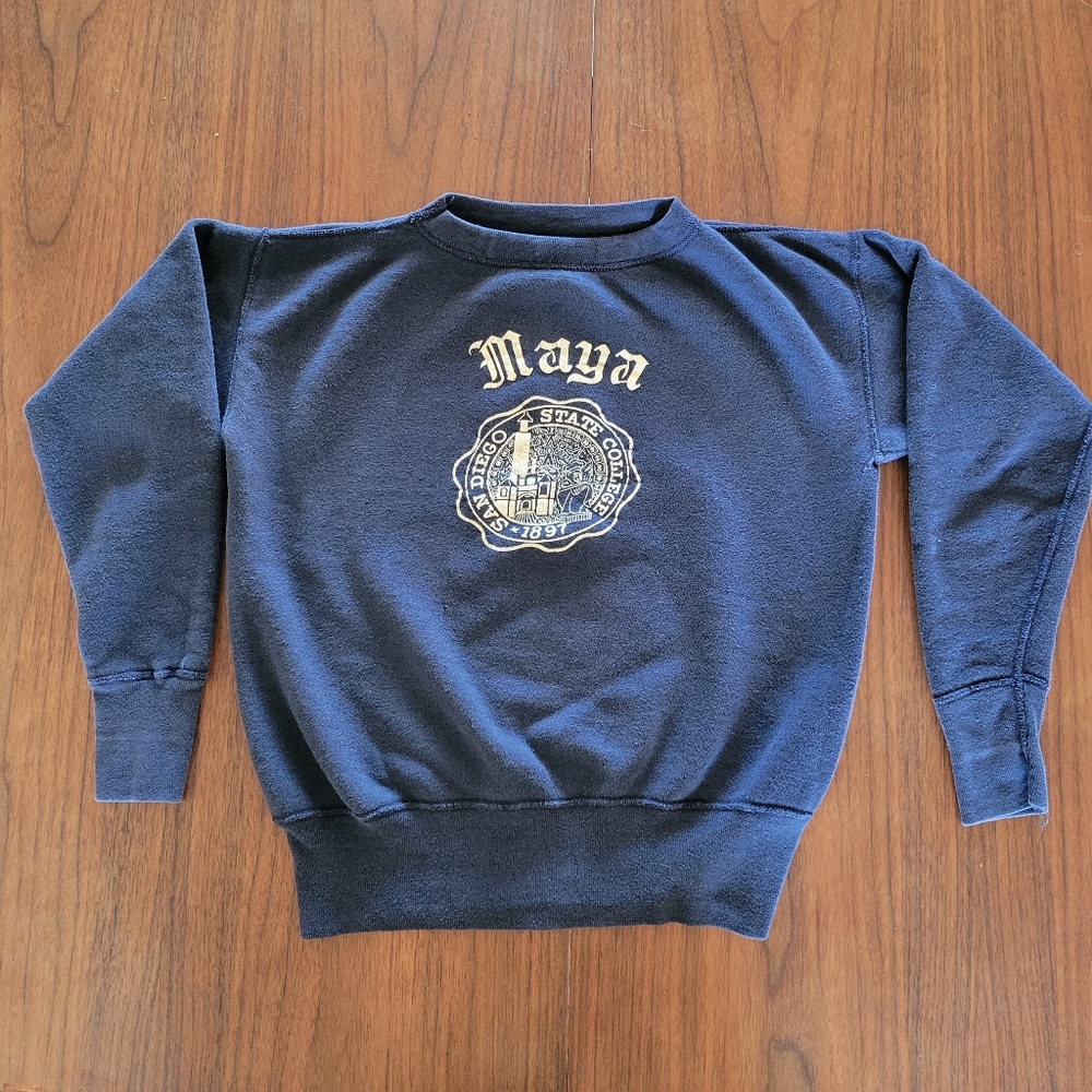 Vintage SDSU 1960s San Diego State College Raglan Sweatshirt Maya Housing Small